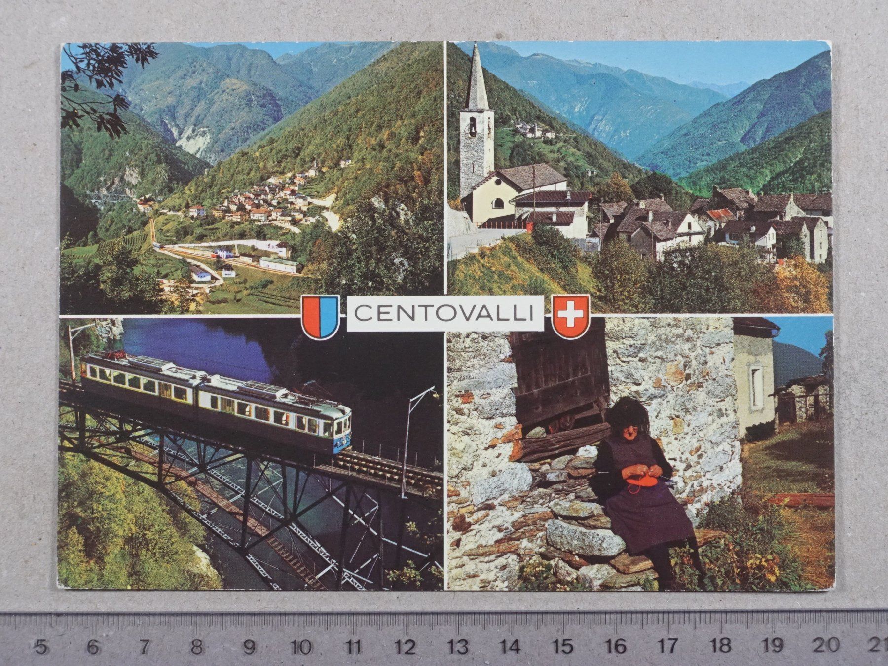 Cartoline postali: Centovalli, Camedo - Borgnone - Moneto – Usato da Lenzburg venduto da fh1