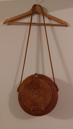 Geflochtene Korbtasche, Durchmesser 20cm, Sommer Look!