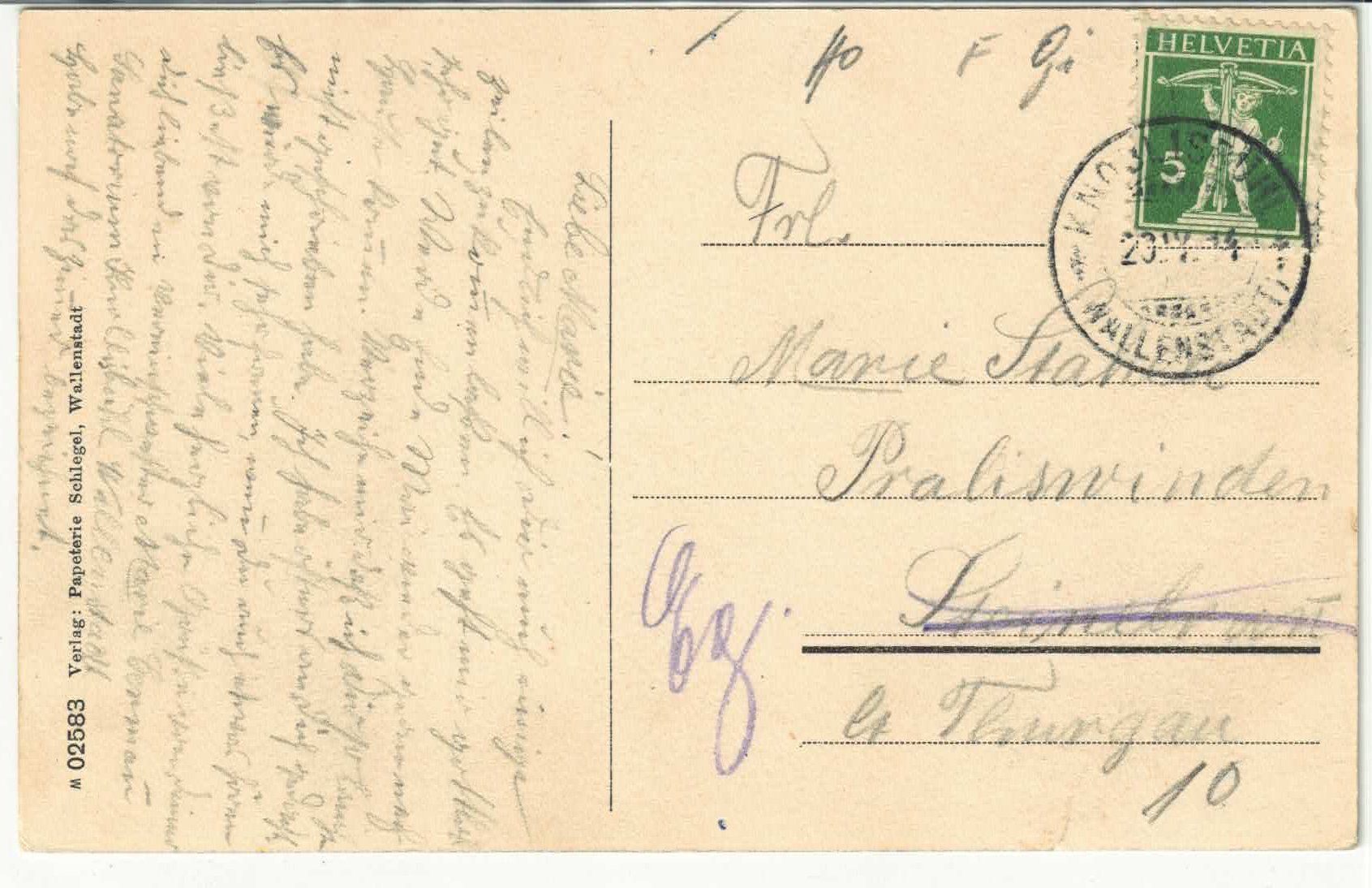 Cartoline postali: Wallenstadtberg - Sanatorium – Usato da Ettingen venduto da Kartenplanet 1