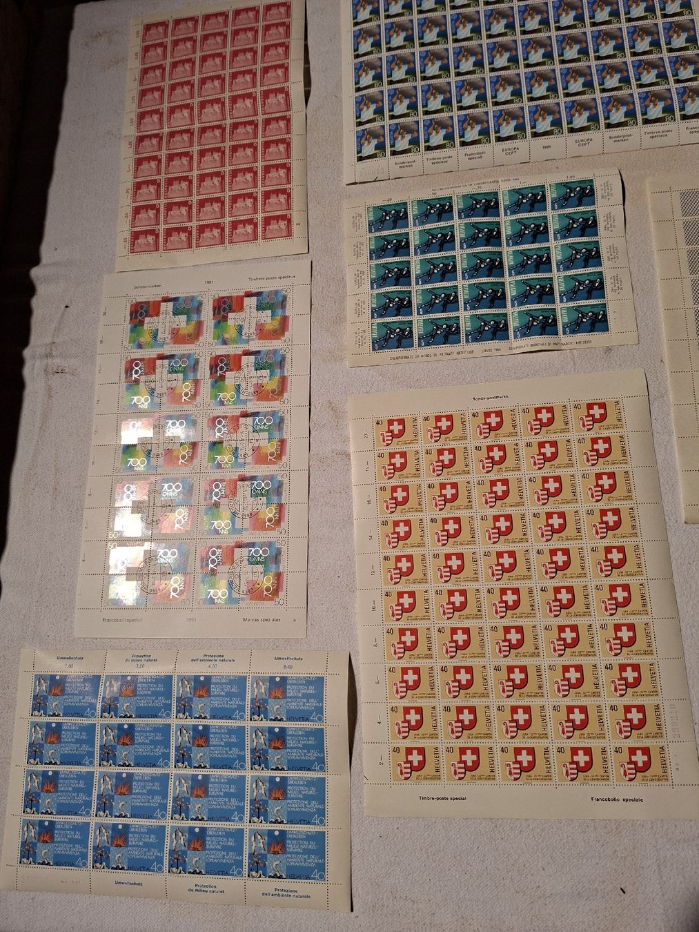Tutti i francobolli: 10 Bogen/Teilbogen mit Ersttag Stempel – Nuovo (secondo la descrizione) da Masein venduto da Vintagericcardo 4