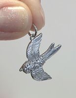 Vogel Schwalbe Anhänger Silber 925