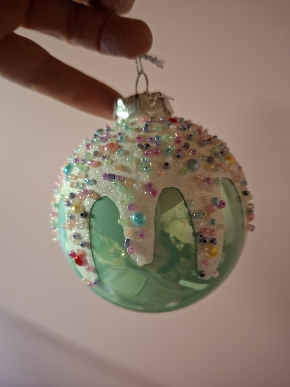 Tutte le decorazioni: neu: 3 Weihnachtskugeln Glas mit Perlen bunt  – Nuovo (secondo la descrizione) da Nassen venduto da verrueckt 2