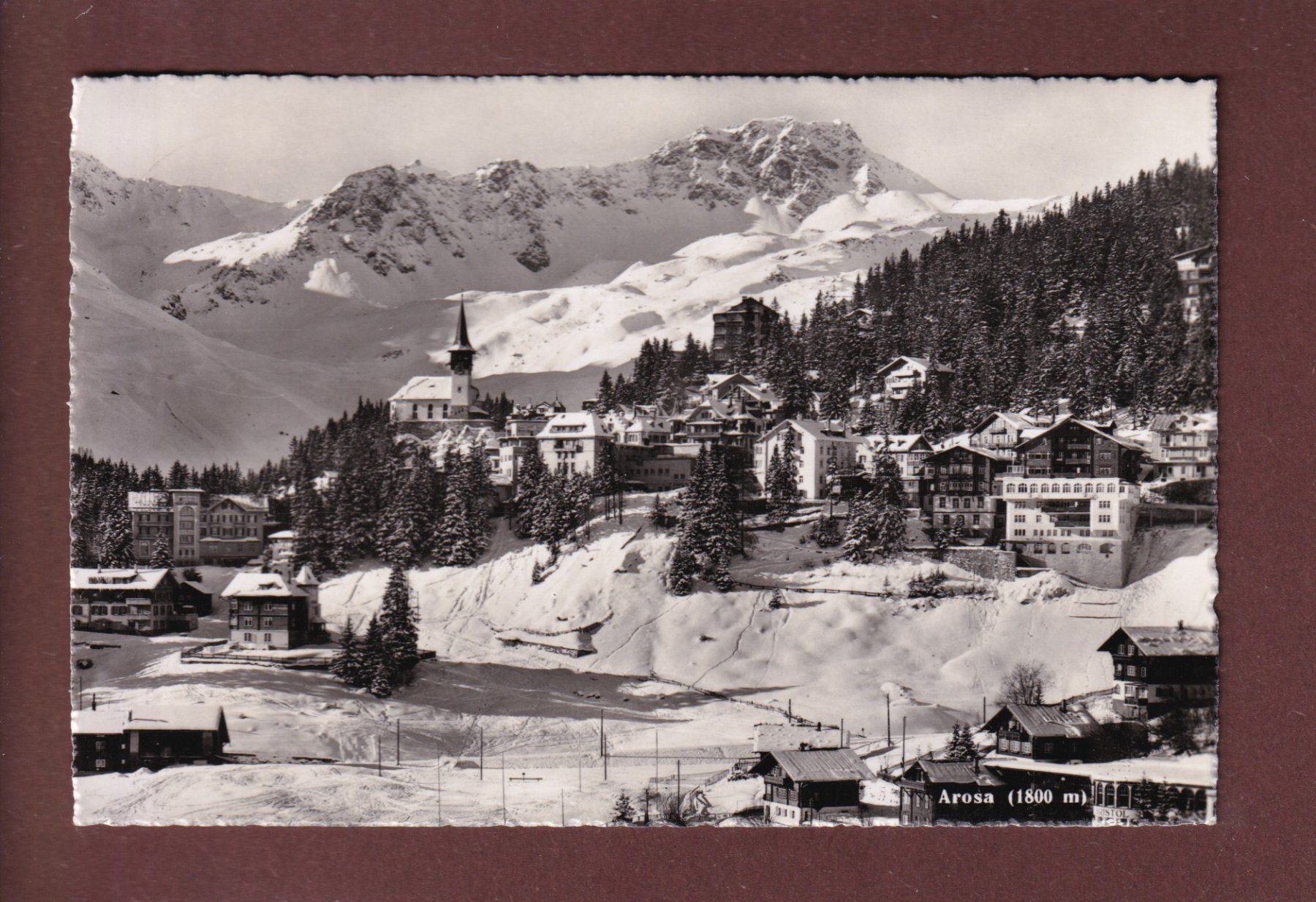 Cartoline postali: AROSA - Teilansicht - 1953 – Usato da Pully venduto da nicecards