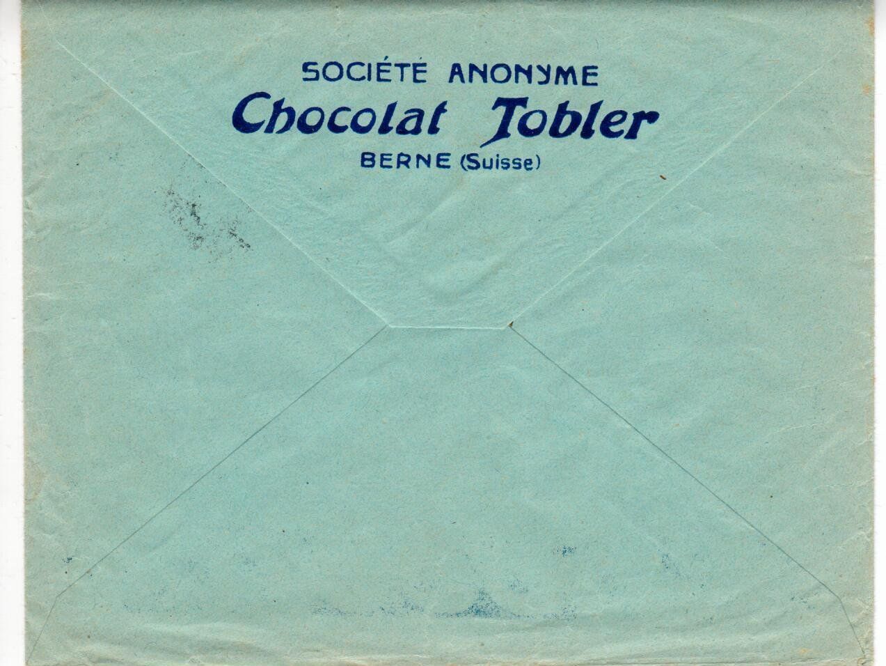 Alle Briefmarken: Brief, Tobler Chocolat – Gebraucht aus Wolhusen von Curver9 1