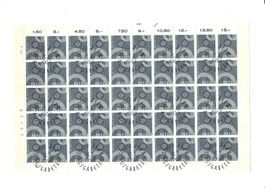 Helvetia/Europa 1967 Roue dentée bloc de 50 timbres 0,30
