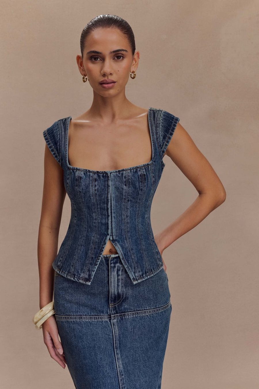 Top: Jeans Corset Top Meshki – Nuovo e nell'imballaggio originale da Zürich venduto da zie_5nsb