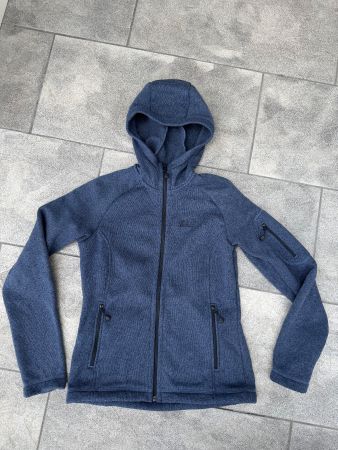 Blauer Jack Wolfskin Fleece Damen Gr.XS mit Kapuze