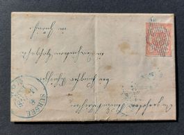 Rayon III, 15 Rappen, 1854, auf Faltbeleg