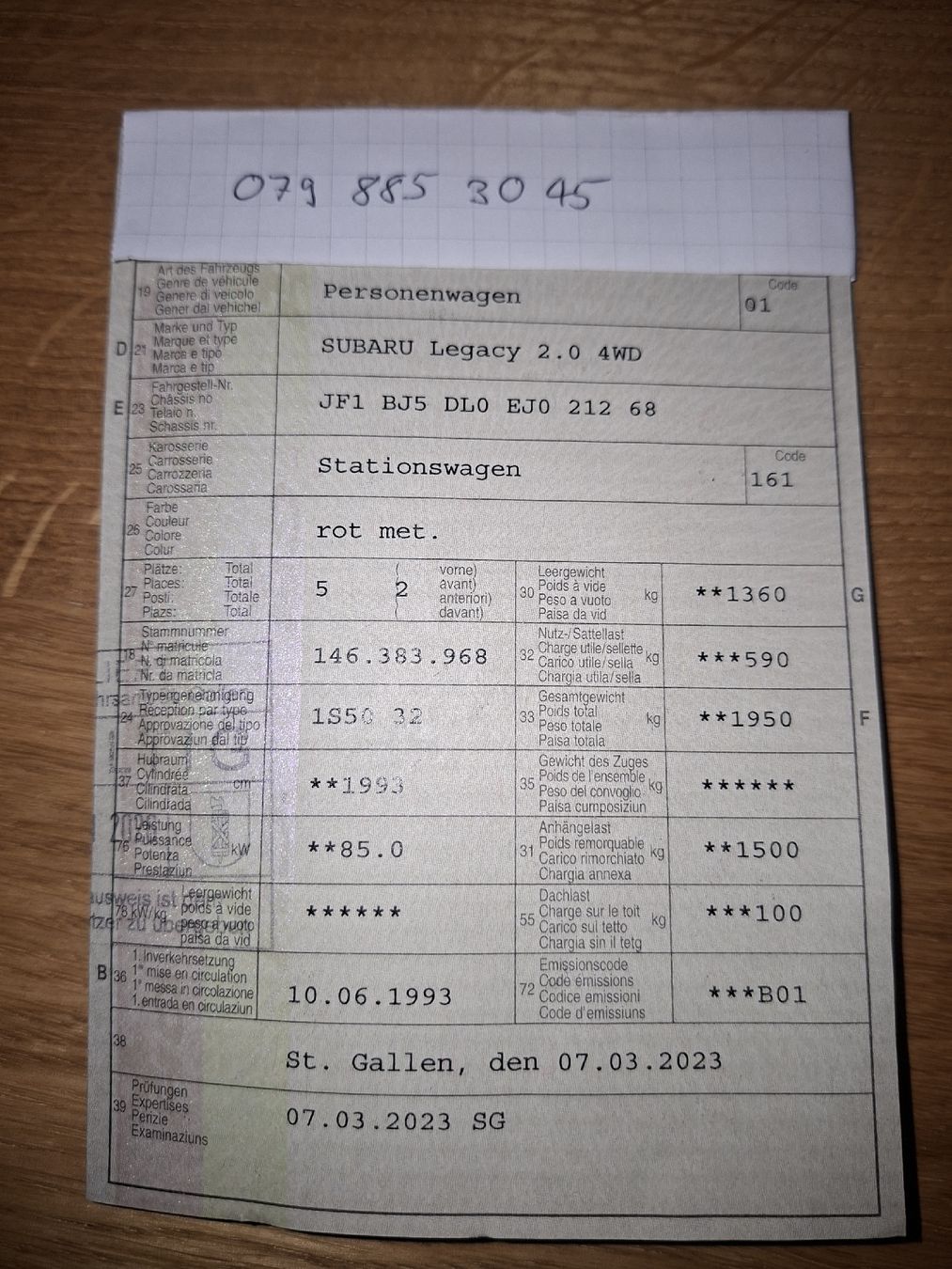 Autos: Subaru Legacy 1 – Gebraucht aus Oberhelfenschwil von ohwil 9