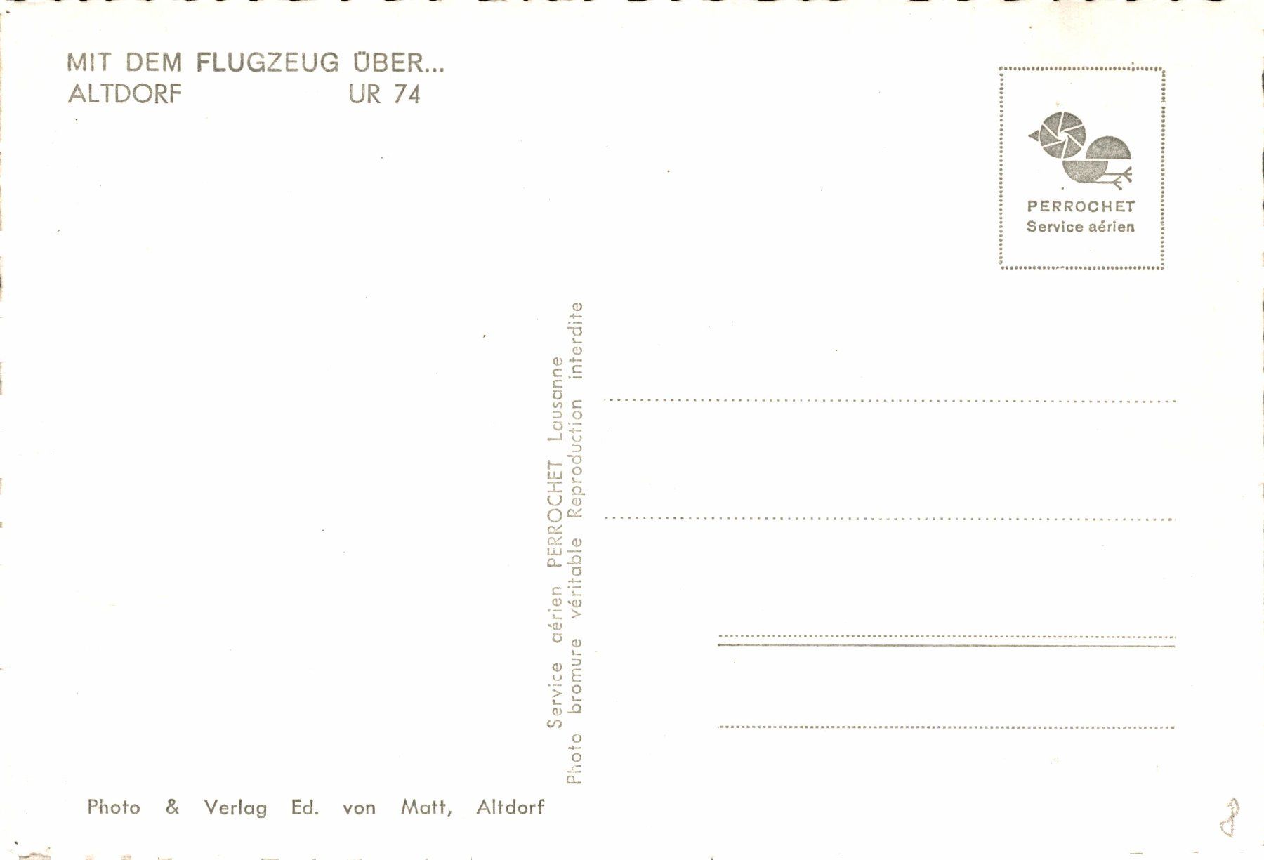 Cartes postales: Mit dem Flugzeug über ... Altdorf – D'occasion à Bronschhofen par Astore 1