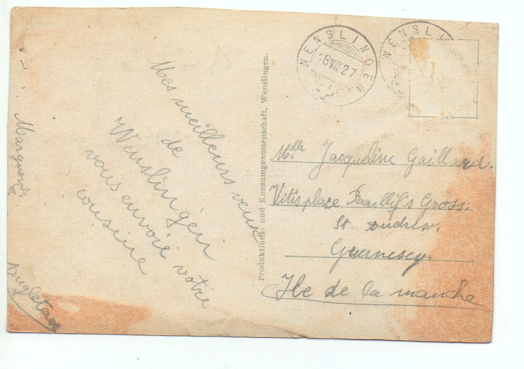 Cartoline postali: WENSLINGEN (Kt. Baselland) – Usato da Jona venduto da philajona 1