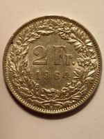 2 Franken Silbermünze 1964 Helvetia  Sammlerstück 🇨🇭