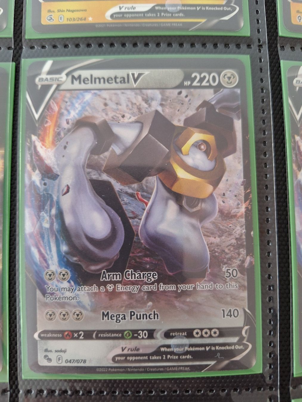 Pokémon Sammelbilder & Trading cards: Melmetal V – Gebraucht aus Altstätten SG von GGsGameshop