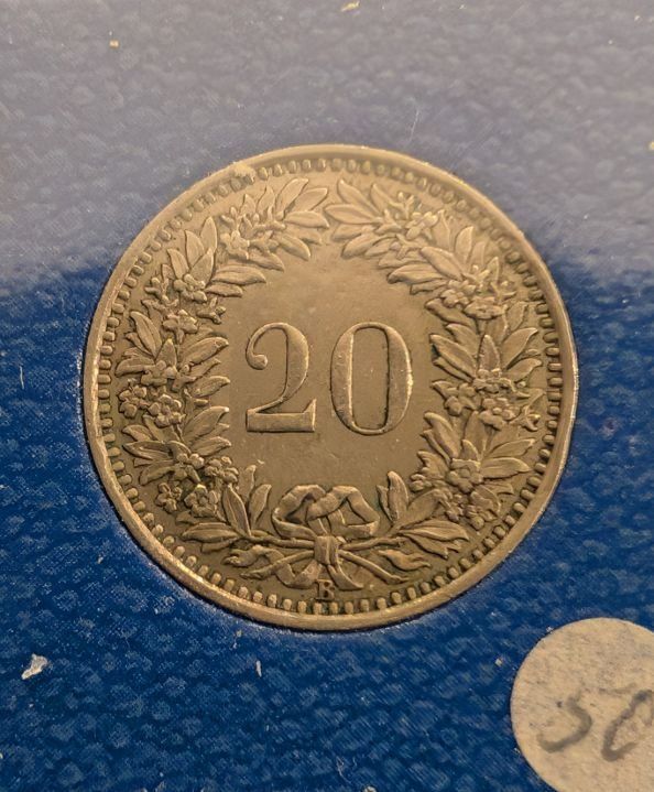Tutti le monete: 20 Rappen 1950 – Usato da Arch venduto da coinsandmore 1