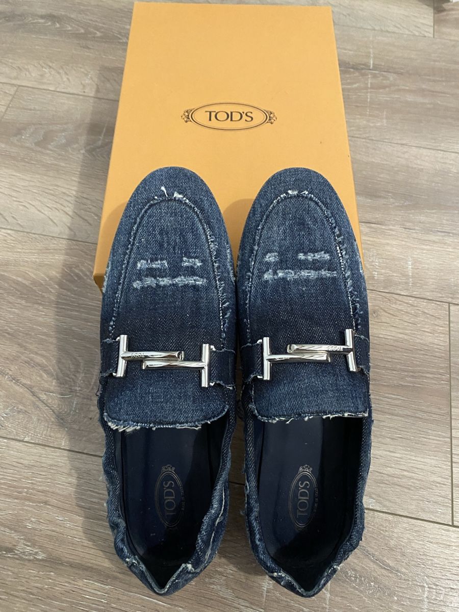 Tod'S Scarpe da donna: TOD'S mocassins en jean, taille 41 – Usato da Corsier GE venduto da tanamera 2