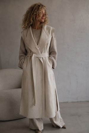 MEGA stylischer & cooler  Wollmantel / Weste von NILE Gr.M