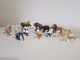 Schleich & Papo Tierfiguren – Konvolut mit 14 Wildtieren