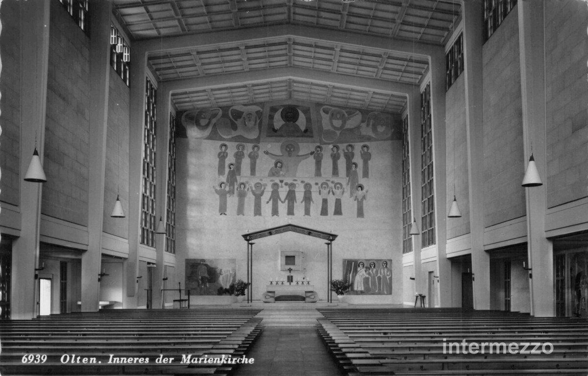 Cartoline postali: Olten SO // Marienkirche Inneres Kirche – Usato da Basel venduto da intermezzo12
