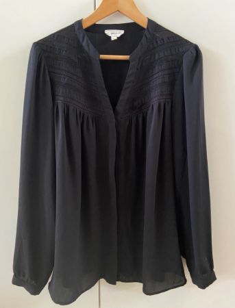 MAISON 123 Blouse noire ajourée dentelle 40 - jamais portée