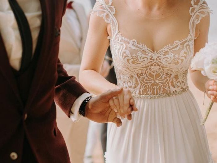 Vestiti: Boho Brautkleid Cappuccino Ivory, Gr. 36, Spitze – Usato da Thun venduto da yannisgu 1