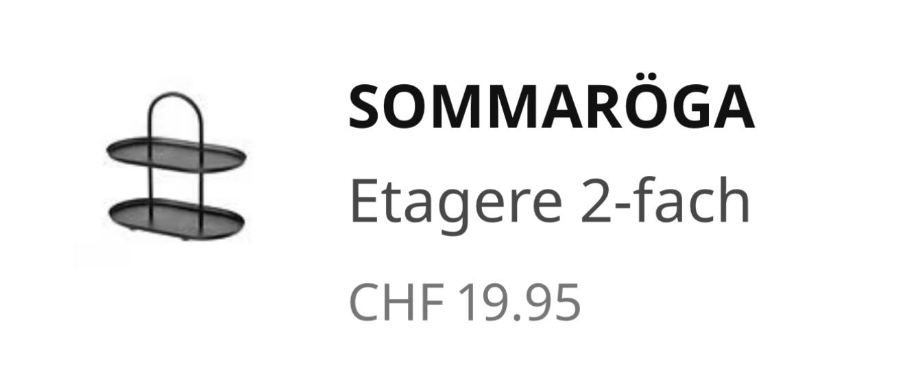 Ikea Set di piatti: NEU! Schwarzes Etagere von IKEA – Nuovo e nell'imballaggio originale da Schönenwerd venduto da d.chiara