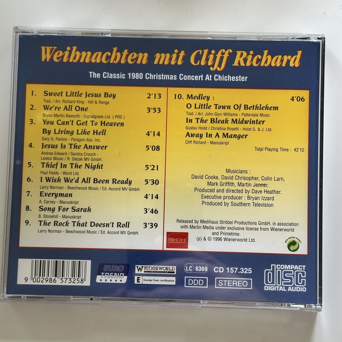 CD: Weihnachten mit Cliff Richard - CD – Usato da Etzwilen venduto da presley3577 1