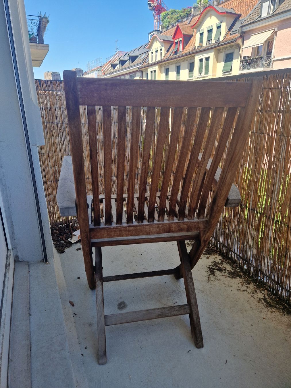 Sedie: Balkonstuhl Teak mit Kissen – Usato da Zürich venduto da nonsense322 2