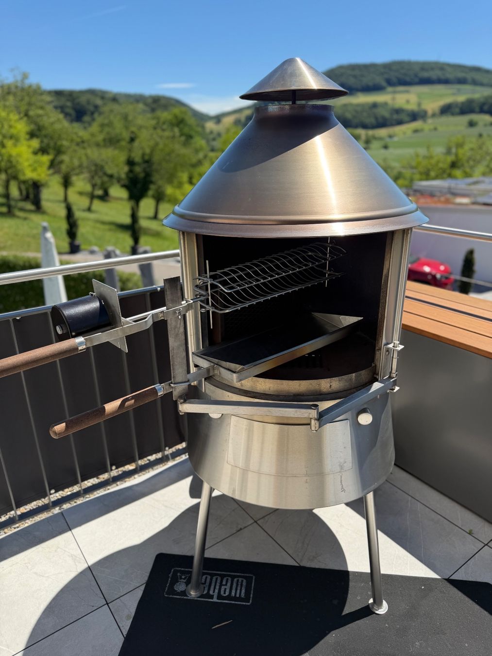Griglie: Edelstahl‑Grillcheminée, – Usato da Kaisten venduto da Swizzerotto 2