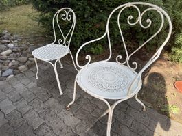 Gartenstühle  Schmiedeeisen  Vincennes"-Stil  2 Stk