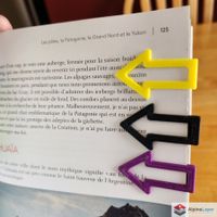 3D Printed Arrow Bookmark Purple – Cute Book Marker