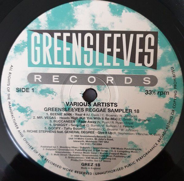 Dischi in vinile: Various –Greensleeves Reggae Sampler 18 – Usato da Genève venduto da yoww123 2