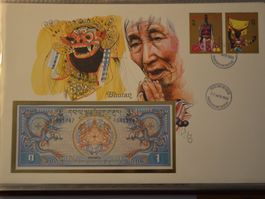 Banknotenbrief Bhutan 1985