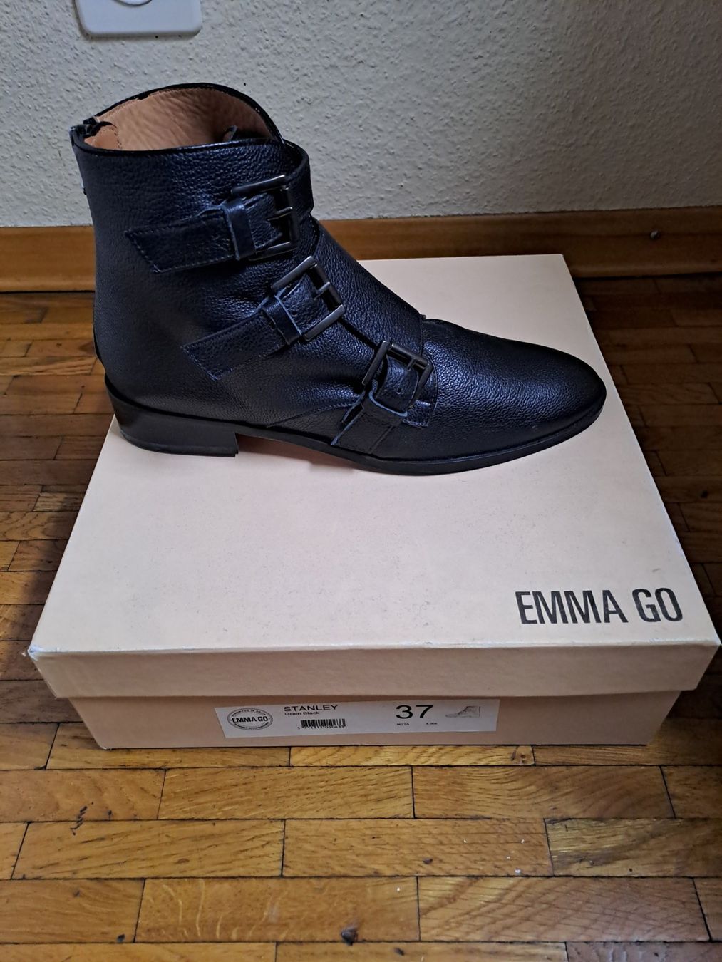 Damenschuhe: Bottines Emma Go noires cuir pointure 37 neuves – Neu und originalverpackt aus Les Acacias von Ambres12 3