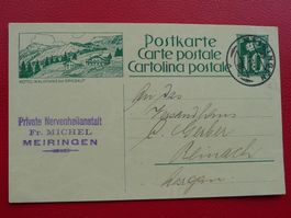 1924, Postkarte von MEIRINGEN & GRIESALP - Sauber