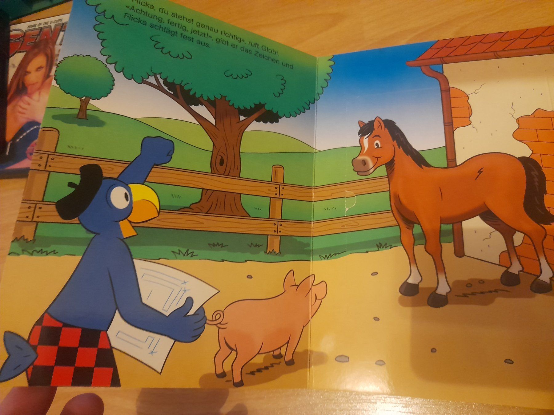 Bücher: Globi baut einen Stall Kinderbuch mit Schiebern und Klappen – Gebraucht aus Lustmühle von chevi03 2