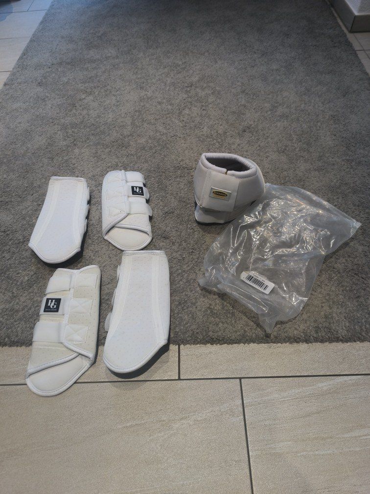 Stinchiere & Fasciature: Gamaschen Set mit Springglocken, Weiss, WB neu – Nuovo (secondo la descrizione) da Brunnadern venduto da Playmofan