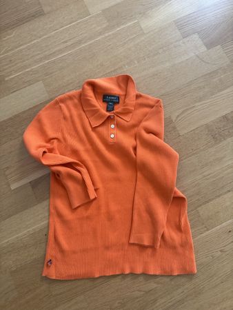 Lauren Ralph Lauren Polo orange Gr M gestreiftes Rippstrick-