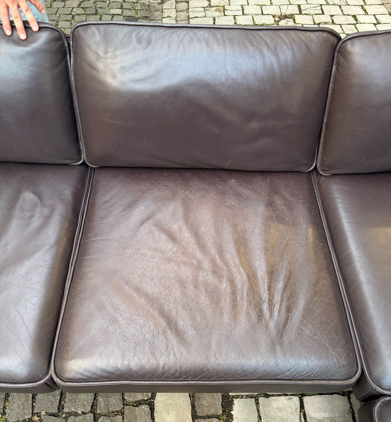 Rolf Benz Divani: Rolf Benz 386 MERA Ecksofa Leder Dunkelbraun – Usato da Zürich venduto da Gregor12 2