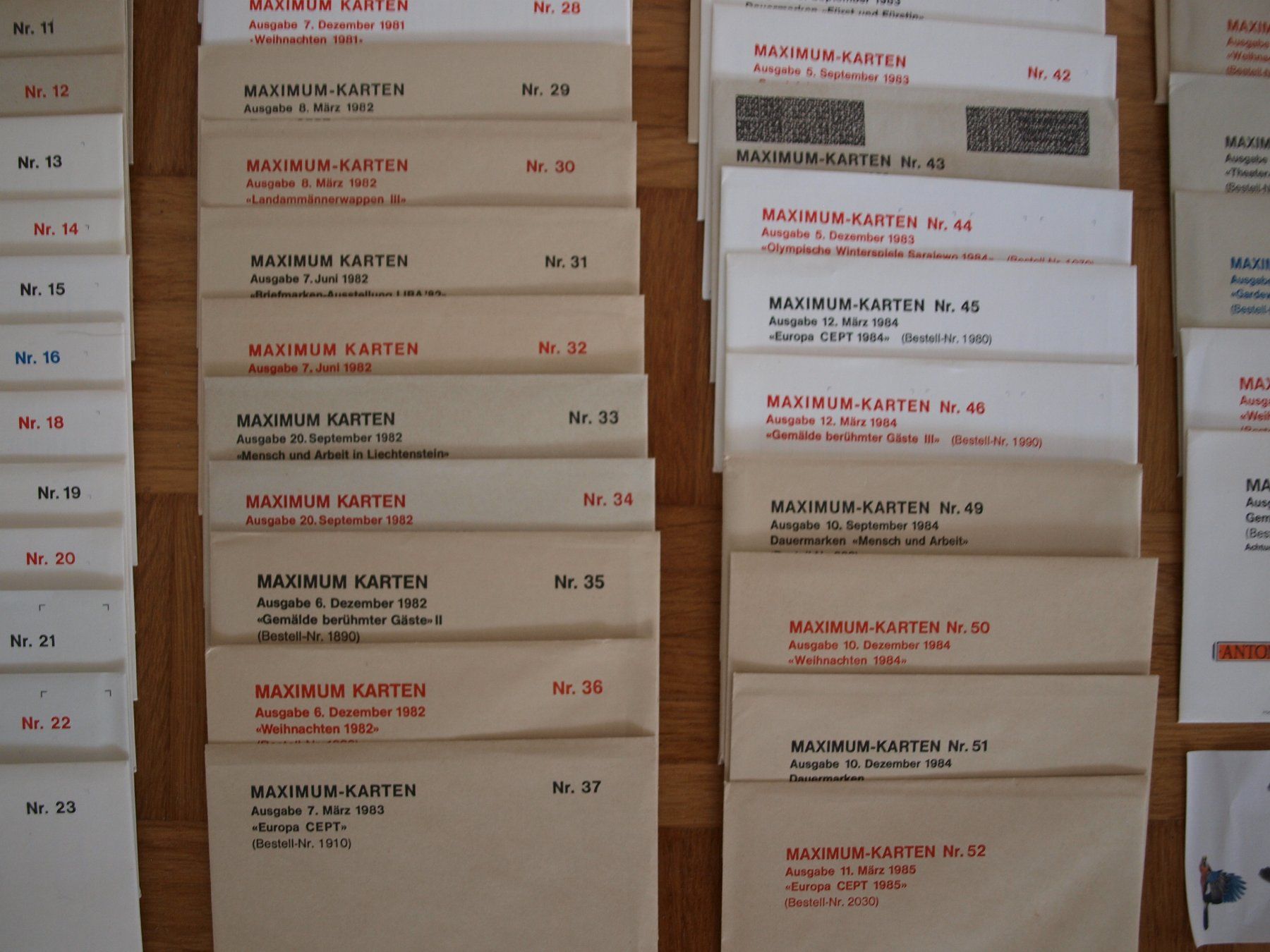 Alle Briefmarken: MAXIMUM-KARTEN Lichtenstein    siehe Bilder – Gebraucht aus Aarau von Marcele0 4