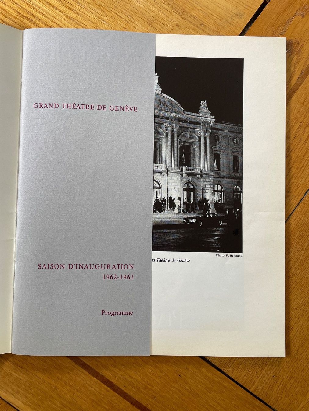 Libri: Programme Grand Théâtre Genève 1962-1963 – Usato da Genève venduto da Buens4 1