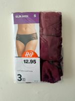 Slip Midi, Migros, Grösse S (Dunkelrot, 3 Stück)