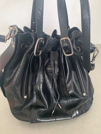 Sac en cuir souple noir de Tods