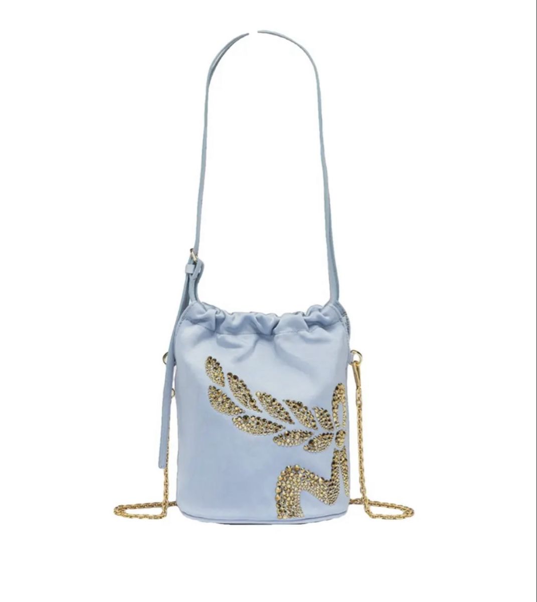 Mcm Borse da donna: MCM Beuteltasche, hellblau, neuwertig, Goldkette,Top! – Nuovo e nell'imballaggio originale da Wiedlisbach venduto da Sistershop 1