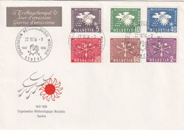 FDC OMM (D IX) Serie 1 - 6 ET Genève 22.10.1956
