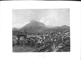 Luzern Aquatinta von Winterlin