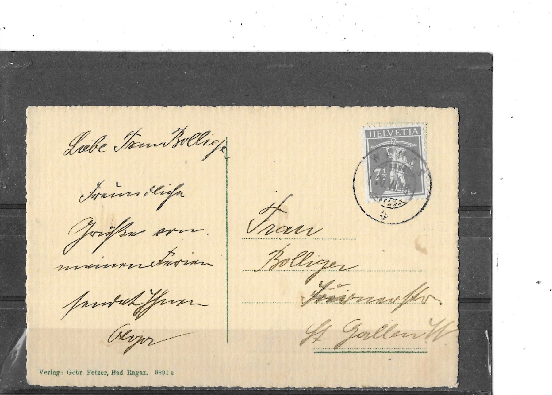 Cartoline postali: SG Wangs 1918 Kurhaus u.Volksbad – Usato da Schocherswil venduto da Wilare 1