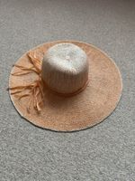 Sommerhut Strohhut Sonnenhut Damenhut orange weiss