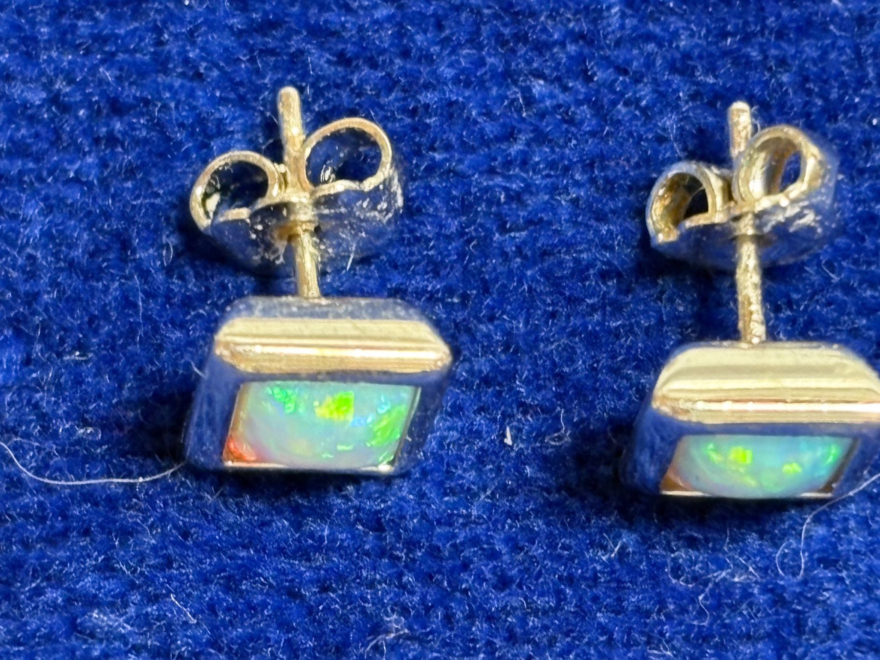 Orecchini pendenti & Orecchini a lobo: OPAL Ohrstecker in 925 Silber gefasst – Usato da St. Peterzell venduto da verena40 3