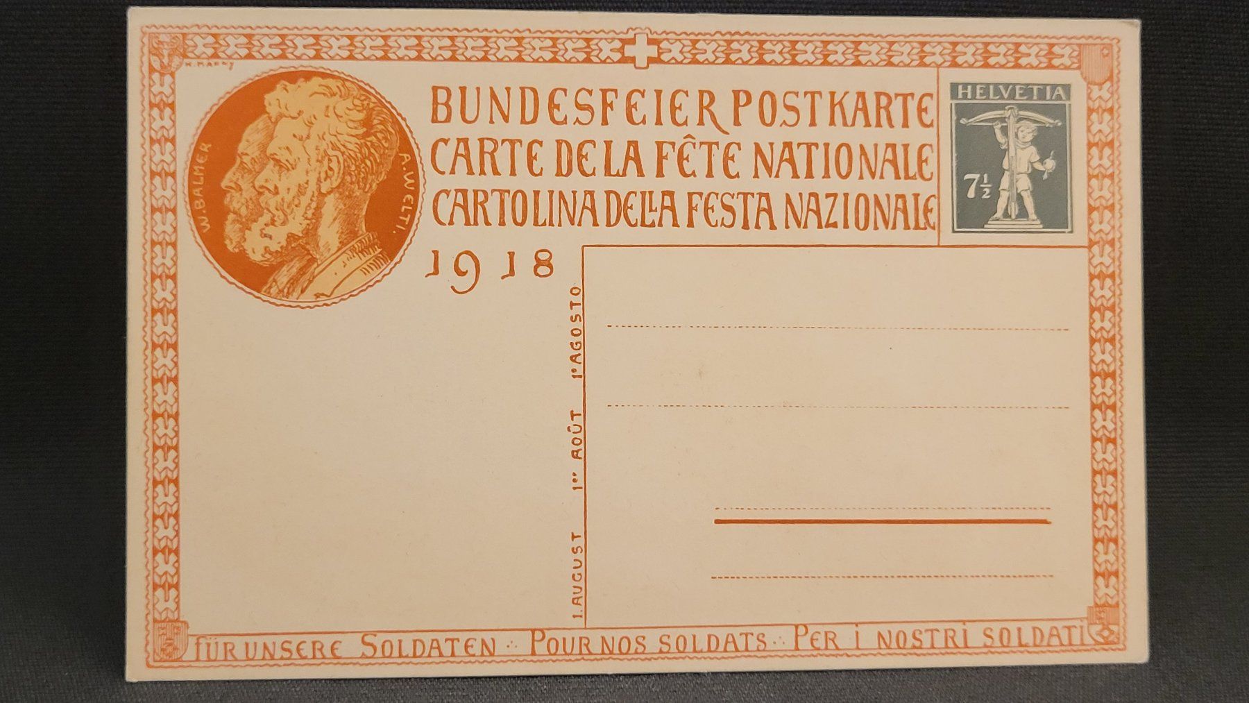 Cartoline postali: AK Bundesfeier 1918 – Usato da Basel venduto da spinne02 1
