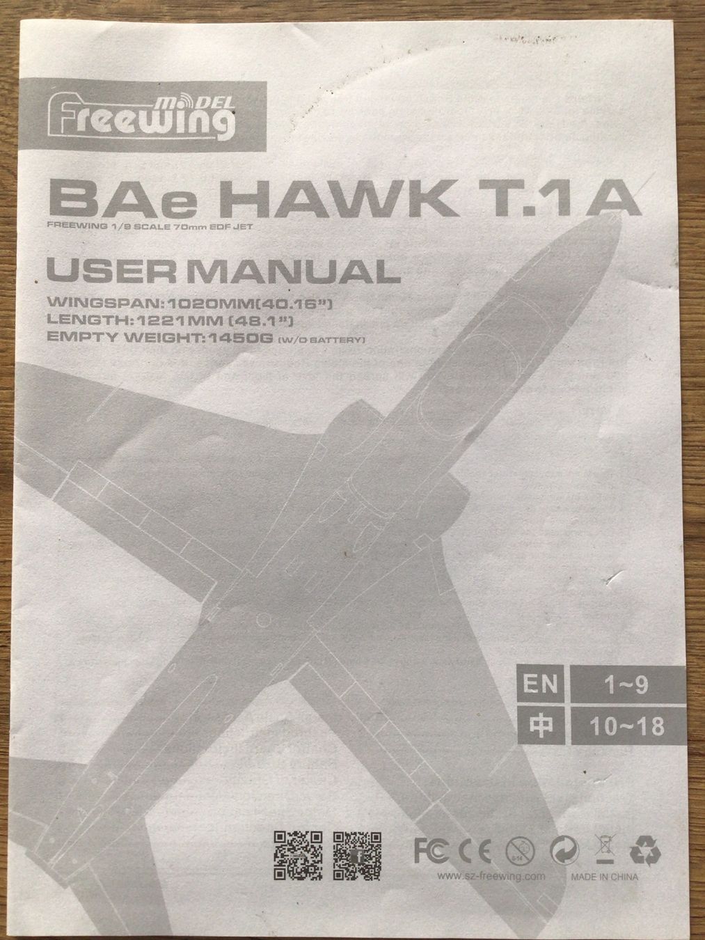 Modellismo RC: RC Flugmodell Hawk von Freewing – Nuovo (secondo la descrizione) da Gross venduto da Romagross 5